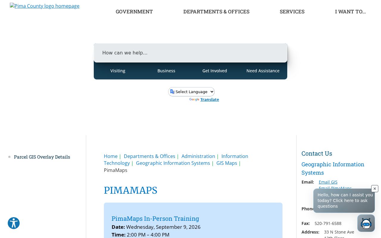Tucson residents directory PimaMaps parcel and jurisdiction viewer