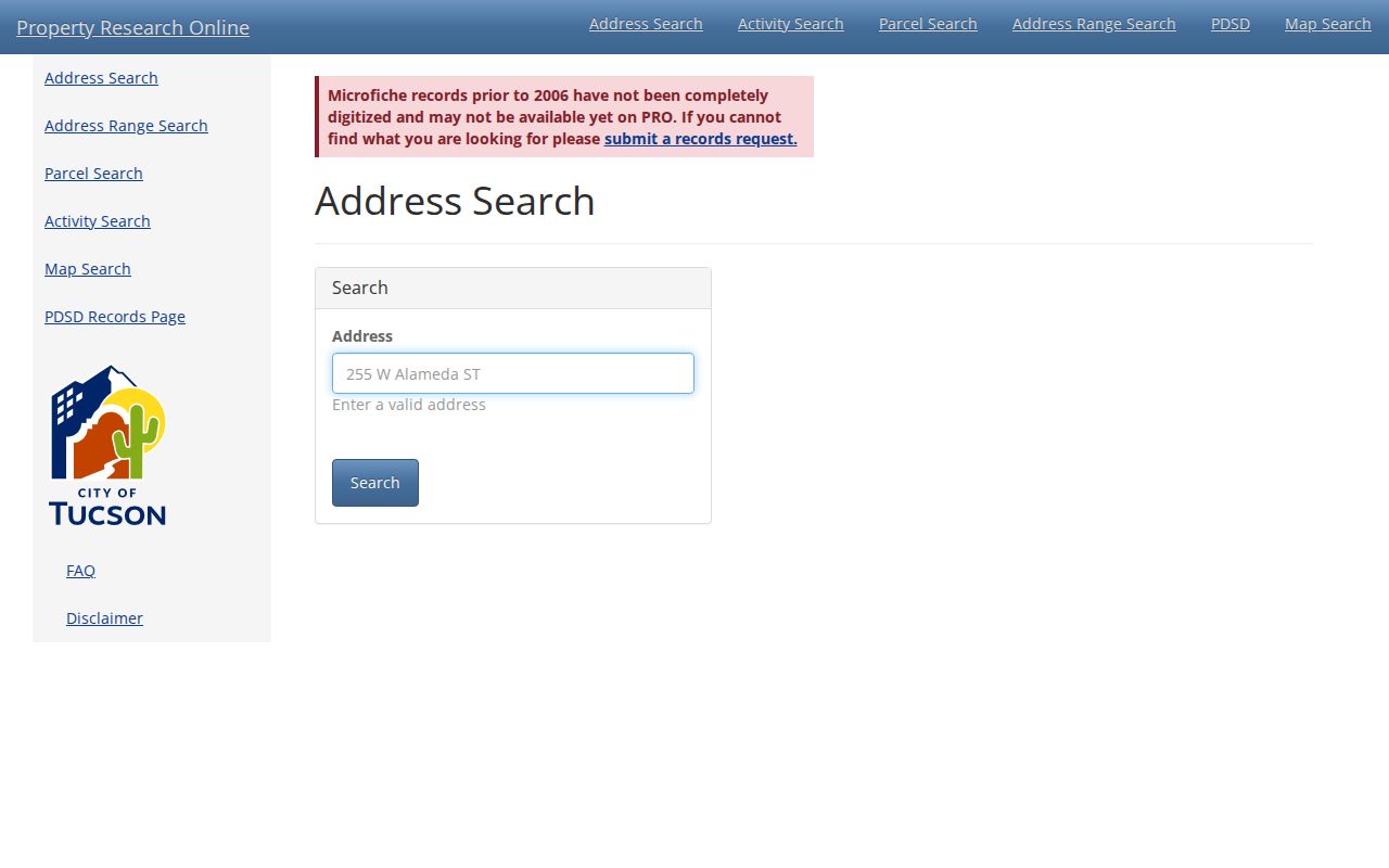 Tucson residents directory Property Research Online address search
